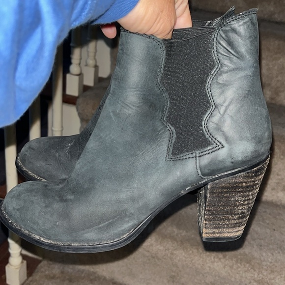 Betsey Johnson mini black suede boots with 3” heels. No Size listed. - Picture 3 of 5